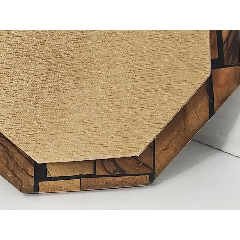 Vintage Richard Gross MCM Marquetry Octagon Wood Trinket Jewelry Box